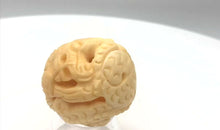 Load and play video in Gallery viewer, Chinese Zodiac Year of the Dragon WaterBuffalo Bone Bead| 30mm| Cream|| 1 Bead |

