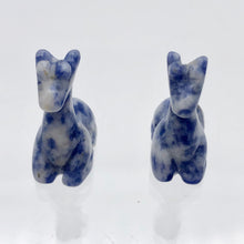 Load image into Gallery viewer, Graceful 2 Carved Sodalite Giraffe Beads | 21x16x9mm | Blue/White - PremiumBead Alternate Image 7
