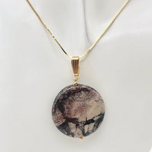 Load image into Gallery viewer, Porcelain Jasper 30mm Disc and 14K Gold Filled Pendant 510602H - PremiumBead Alternate Image 7
