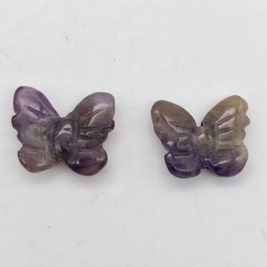 Fluttering Deep Amethyst Butterfly Figurine/Worry Stone | 21x18x7mm | Purple - PremiumBead Alternate Image 7