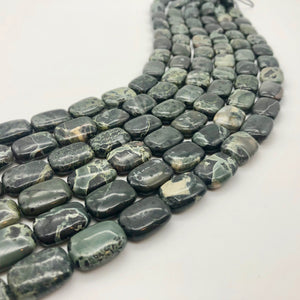 4 Wild Forest Green Sediment Stone Pendant Beads 008561 - PremiumBead Alternate Image 3