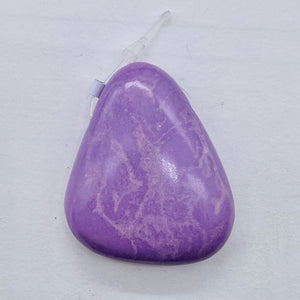 Phosphosiderite Free Form Pendant Bead | 40x34x14 mm | Lavender | 1 Bead |