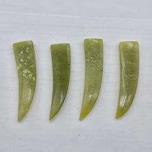 Load image into Gallery viewer, 1 Chartreuse Serpentine Jade 48x13x5mm Claw Bead 8948C
