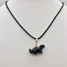 Load image into Gallery viewer, Obsidian Diplodocus Dinosaur with 14K Gold-Filled Pendant 509259OBG - PremiumBead Alternate Image 5
