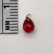 Load image into Gallery viewer, .75cts Orange Sapphire 18K Briolette Bead Pendant | 5.25x4mm |
