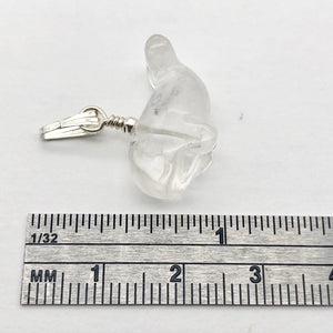 Clear Quartz Whale and Sterling Silver Pendant | 1" Long | Clear| Whale| 1each | - PremiumBead Alternate Image 5