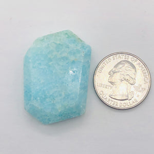 91cts Druzy Natural Hemimorphite Pendant Bead | Blue | 46x25x11mm | 1 Bead |