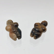 Load image into Gallery viewer, 2 Carved Tigereye Goddess of Willendorf Beads | 20x9x7mm | Golden Brown - PremiumBead Alternate Image 9
