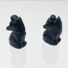 Load image into Gallery viewer, Howling New Moon Carved ObsidianWolf/Coyote Figurine - PremiumBead Alternate Image 10

