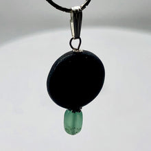 Load image into Gallery viewer, Hypersthene, Gemmy Green Chrysoprase Drop Sterling Silver Pendant 1 1/4&quot; Long |
