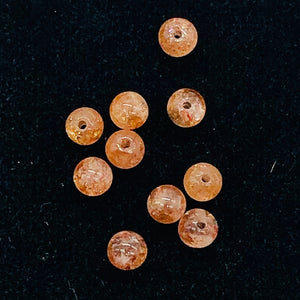 Sunstone Bead Parcel Round | 4 mm | Orange | 10 Bead |