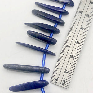 Natural Lapis Lazuli Pendant Bead Strand |15x3x5mm - 28x4x5mm| Blue | 53 Beads | - PremiumBead Alternate Image 7