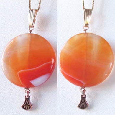 Made in USA Copper Red Carnelian 14Kgf Pendant 505677I - PremiumBead Primary Image 1