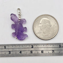 Load image into Gallery viewer, Charming Carved Natural Amethyst Lizard and Sterling Silver Pendant 509269AMS - PremiumBead Alternate Image 5

