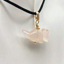Load image into Gallery viewer, Rose Quartz Triceratops Pendant Necklace|SemiPrecious Stone Jewelry|14K Pendant | 22x12x7.5mm (Triceratops), 5.5mm (Bail Opening), 1&quot; (Long) | Pink - PremiumBead Alternate Image 4
