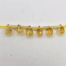 Load image into Gallery viewer, 6 Sparkling Warm Citrine Faceted Briolette Beads 004862 - PremiumBead Alternate Image 9
