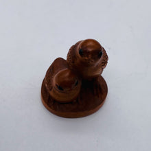 Load image into Gallery viewer, Boxwood Love Bird Birds Ojime/Netsuke Bead | 25x22x18mm | Brown
