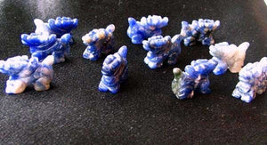 Wild 2 Sodalite Hand Carved Winged Dragon Beads | 21x14x9mm | Blue white - PremiumBead Alternate Image 2