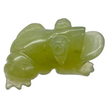 Load image into Gallery viewer, Jade Money Frog Carving | 2&quot; Long | Green | 1 Figurine |
