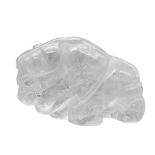 Load image into Gallery viewer, Charge! Quartz Bison / Buffalo Animal Figurine | 21x14x8mm | Clear
