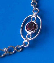 Load image into Gallery viewer, Adorable! Sterling Silver &amp; Garnet 7.5&quot; Bracelet 10065 - PremiumBead Alternate Image 3
