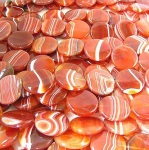 Red Sardonyx Agate Coin Pendant Bead 8" Strand (7 Beads) 5677HS - PremiumBead Alternate Image 3