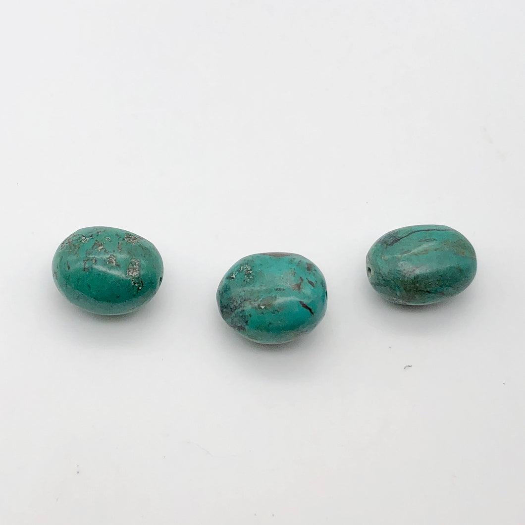 Amazing! 3 Genuine Natural Turquoise Nugget Beads 105cts 010607K - PremiumBead Primary Image 1