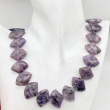 Load image into Gallery viewer, Natural Lepidolite Fan Bead Half-Strand | 25x18x6mm | Purple | Fan | 11 beads | - PremiumBead Alternate Image 10
