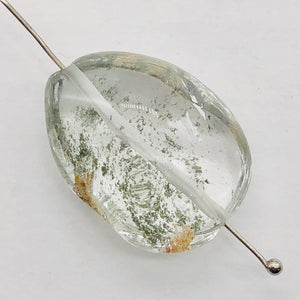 Lodalite Quartz Oval Pendant Bead | 27x20x14 mm | Clear Included | 1 Bead |
