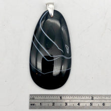 Load image into Gallery viewer, Stunning! Black and White Sardonyx &amp; Silver Pendant - PremiumBead Alternate Image 4

