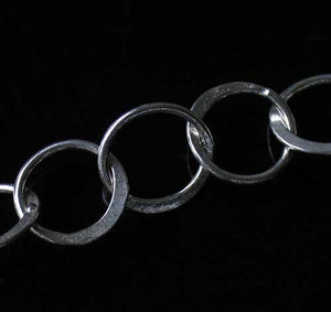 Perfect Polished Sterling Silver Circle Chain 6 inches (9.2G) 10323 - PremiumBead Primary Image 1