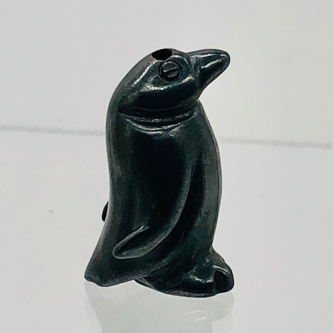 March of The Penguins Carved Hematite FIGURINE
