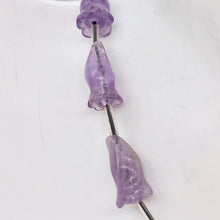 Load image into Gallery viewer, 2 Lovely Carved Amethyst Trumpet Flower Beads | 2 Beads | 16x9mm | 10825 - PremiumBead Alternate Image 4
