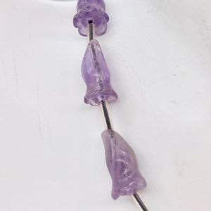 2 Lovely Carved Amethyst Trumpet Flower Beads | 2 Beads | 16x9mm | 10825 - PremiumBead Alternate Image 4
