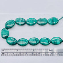 Load image into Gallery viewer, Exquisite Patterned Natural Malachite Oval Coin Bead 7.75 inch Strand 10249HS
