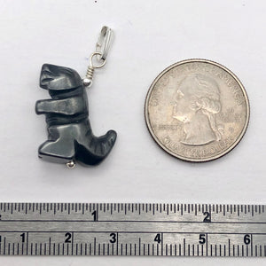 Semi Precious Stone Jewelry T rex Pendant Necklace of Hematite/Silver - PremiumBead Alternate Image 5