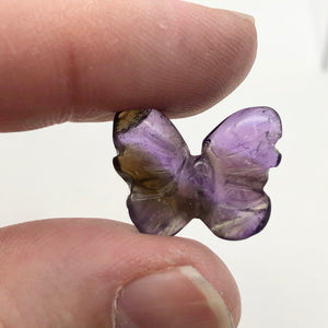 Fluttering Deep Amethyst Butterfly Figurine/Worry Stone | 21x18x7mm | Purple - PremiumBead Alternate Image 9