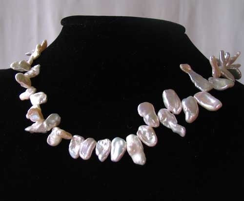 Rose Petal From 11x8x4mm to 22x8x3mm Creamy White Keishi FW Pearl Strand 109945D - PremiumBead Primary Image 1