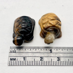 Adorable Tigereye Turtle Figurine | 20x12x9mm | Golden Brown - PremiumBead Alternate Image 9
