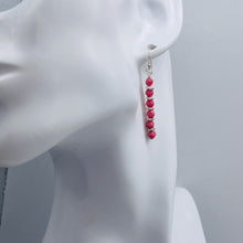 Load image into Gallery viewer, Rhodonite with Sterling Silver Beads Drop/Dangle Earrings | 1 1/2&quot; Long | Pink |
