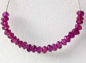 3 Merlot Mozambique Garnet Faceted Roundel Beads 7659 - PremiumBead Alternate Image 6