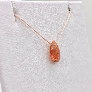 1 Orange/Red Sunstone Briolette Bead | 10x5.5x3.8mm | 1 Bead | 3284A - PremiumBead Primary Image 1