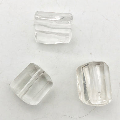 Designer 3 Carved Natural Quartz 19x11 -12x11mm Beads - PremiumBead Primary Image 1