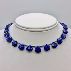 Fabulous Lapis Faceted 10x10mm Briolette Bead Strand 107259 - PremiumBead Primary Image 1