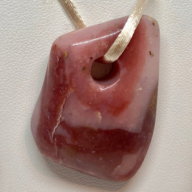 95 Carats Designer Rich Pink Peruvian Opal Pendant Bead 9867Zh - PremiumBead Primary Image 1