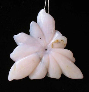 72cts Hand Carved Pink Peruvian Opal Flower Bead 10369N - PremiumBead Primary Image 1