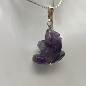 Ribbit Amethyst Frog Solid Sterling Silver Pendant 509266AMS - PremiumBead Alternate Image 10