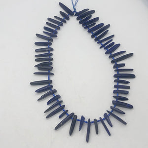 Natural Lapis Lazuli Pendant Bead Strand |15x3x5mm - 28x4x5mm| Blue | 53 Beads | - PremiumBead Alternate Image 4