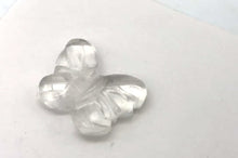 Load and play video in Gallery viewer, Fluttering Clear Quartz Butterfly Figurine/Worry Stone | 21x18x7mm | Clear
