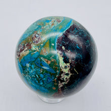 Load image into Gallery viewer, Chrysocolla Cuprite Scry Crystal Round Sphere | 65mm | Blue/Copper | 1 Sphere |
